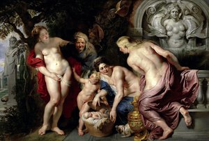 Das Finden des Kindes Erichthonios, ca. 1615 von Peter Paul Rubens