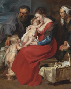 Die Heilige Familie mit den Heiligen Elisabeth und Johannes dem Täufer von Peter Paul Rubens
