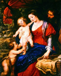Die Heilige Familie mit dem kleinen Johannes von Peter Paul Rubens
