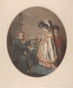 Leichtgläubige Dame und Astrologe