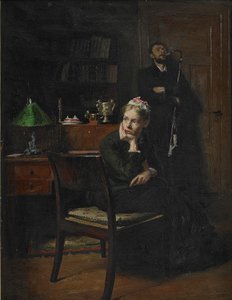 Familienszene in einem Innenraum, 1885