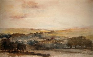 Eine entfernte Ansicht von Lowther Castle, Westmorland von Peter de Wint