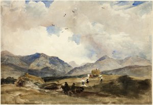 In Wales zwischen Bangor und Capel Curig von Peter de Wint