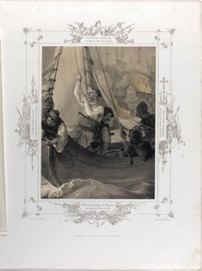Konstantin Kanaris zerstört durch Feuer drei türkische Linienschiffe bei Tchesme aus dem Album von G von Peter von Hess