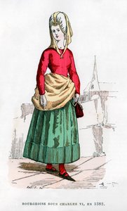 Bürgerliche im Kostüm der Zeit von Karl VI. von Frankreich, 1382, 1882-1884
