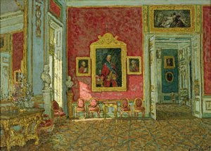 Das violette Wohnzimmer im Kuskovo-Palast, ca. 1915