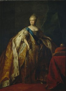 Porträt der Kaiserin Katharina II 1729-1796, 1796 von Petro Semyonovich Drozhdin