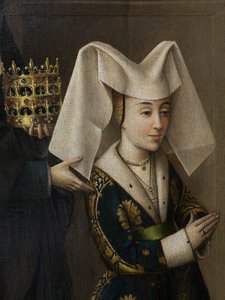 (Detail) Isabella von Portugal und St. Elisabeth, ca. 1457-60 von Petrus Christus