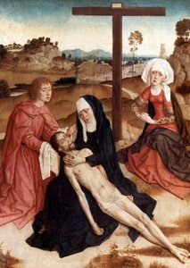 Beweinung Christi, ca. 1444 von Petrus Christus