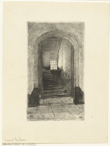 Ansicht der Treppe im Prinsenhof in Delft