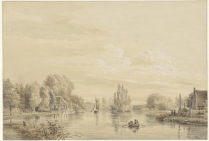 Ansicht der Vecht nach dem Hofstede Slotzigt