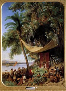 Die erste Messe in Amerika (15. Jahrhundert) von Pharamond Blanchard