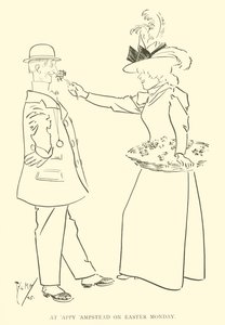 Karikatur aus den 1890er Jahren von Phil May