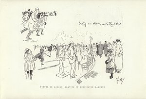 Winter in London, Schlittschuhlaufen in den Kensington Gardens von Phil May