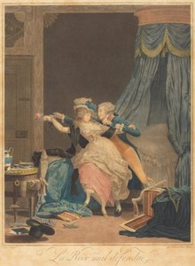 Die schlecht verteidigte Rose von Philibert-Louis Debucourt