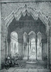 Eingang zum Löwenhof, Alhambra, Platte 4 aus 