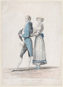Engländer im Anzug, aus Collections de Costumes dessinés, 1814-24 von Philibert Louis Debucourt