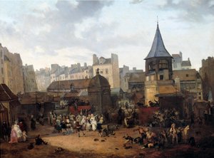 Freudenfest gegeben von der Stadt Paris aux Halles am 21.01.1782 anlässlich der Geburt des Dauphin Louis Joseph von Frankreich von Philibert Louis Debucourt
