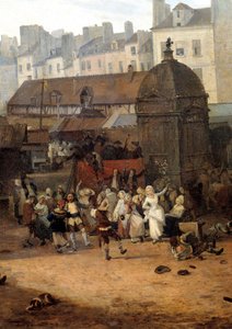 Freudenfest der Stadt Paris aux Halles am 21.01.1782 anlässlich der Geburt des Dauphin Louis Joseph von Frankreich von Philibert Louis Debucourt