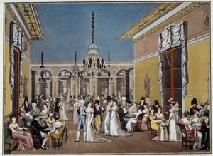 Der Große Salon des Café Frascati. Lithographie von Philibert-Louis Debucourt von Philibert Louis Debucourt