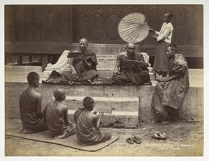 Burmesische Priester (Poongees), aus Ansichten von Burma