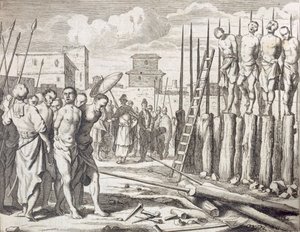 Die Pfählung einiger Rebellen (Strafe: Massaker durch Pfählung)