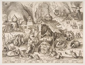 Geiz (Avaritia) aus der Serie Die sieben Todsünden, 1558