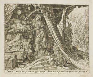 Judith tötet Holofernes, Platte sechs aus Die Geschichte von Judith und Holofernes