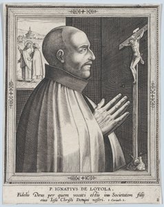 St. Ignatius von Loyola, aus der Serie Männliche Gründer religiöser Orden, vor 1610 von Philip Galle