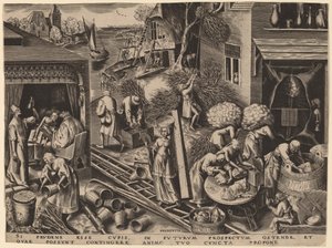 Klugheit von Philip Galle after Pieter Bruegel the Elder