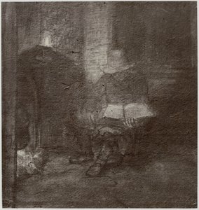 Rembrandt, Ein alter Mann liest von Philip Henry Delamotte