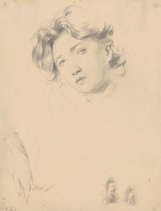 Studie für den Kopf eines Mädchens, ca. 1900