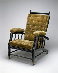 Verstellbarer Rückenstuhl, ca. 1870 von Philip Webb