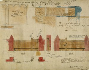 Pläne und Ansichten für The Red House, Bexley Heath, 1859 von Philip Webb