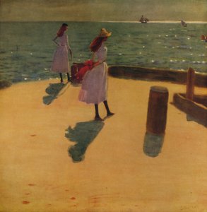 Auf dem Pier von Walberswick, ca. 1887, ca. 1915 von Philip Wilson Steer