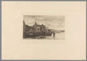 Ansicht von Amsterdam mit der Spitze des Schreierstoren