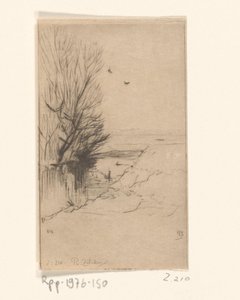 Landschaft mit Bach und Bäumen von Philip Zilcken (signed by artist)