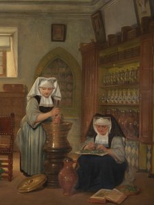 Detail der Apotheke im St.-Johannes-Hospital