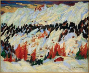 Winterlandschaft bei Davos Frauenkirch von Philipp Bauknecht