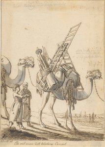 Ein mit einem Zelt beladenes Kamel von Philipp Ferdinand von Gudenus