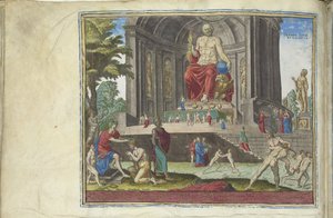 Die Statue des Jupiter in Olympia aus der Serie Die achten Wunder der Welt, 1572