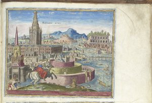 Die Mauern von Babylon aus der Serie Die achten Wunder der Welt, 1572 von Philipp Galle