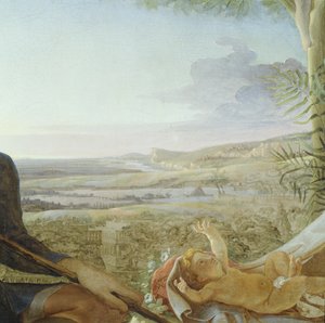 Christuskind und Landschaft aus Rast auf der Flucht nach Ägypten, 1805-06 (Detail) von Philipp Otto Runge