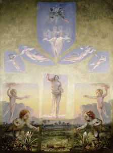 Der Morgen (zweite Version), ca. 1808-9 von Philipp Otto Runge