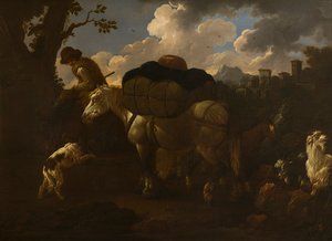 Eine bäuerliche Szene, ca. 1677-1706