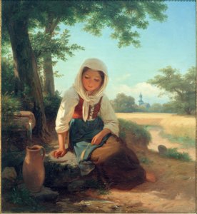Mädchen am Brunnen von Philipp Rumpf