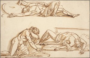 Achilles und Patroklos von Philippe Auguste Hennequin