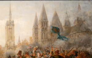 Verteidigung von Tournai durch die Prinzessin von Epinoy, Philippe-Auguste Hennequin, Museum der Schönen Künste von Tournai von Philippe Auguste Hennequin
