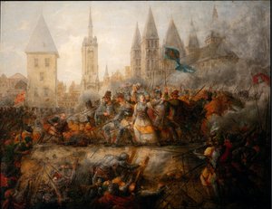 Verteidigung von Tournai durch die Prinzessin von Epinoy, Philippe-Auguste Hennequin, Museum der Schönen Künste von Tournai