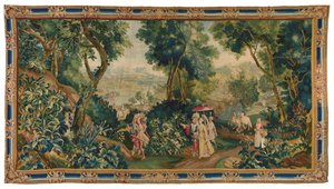 Historischer Wandteppich aus Beauvais, spätes 17. - frühes 18. Jahrhundert